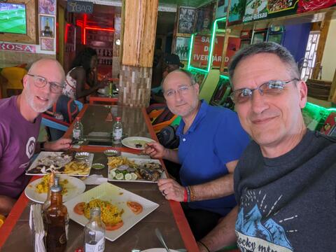 John and Eric with José Herrero, director of PROEL (Wycliffe/SIL Spain)