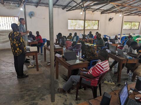 Eric with his ever-present translator Pastor Cutsau (also our main local organizer)