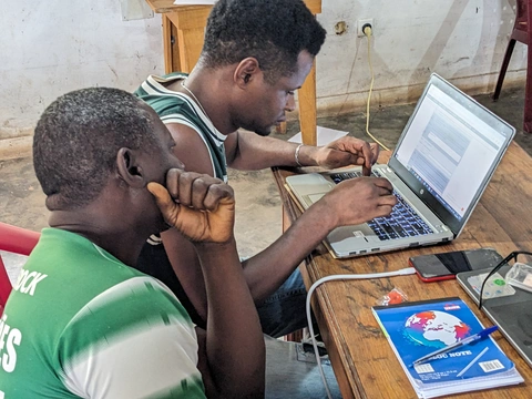 Fula WMs working on the Jesus Film captions