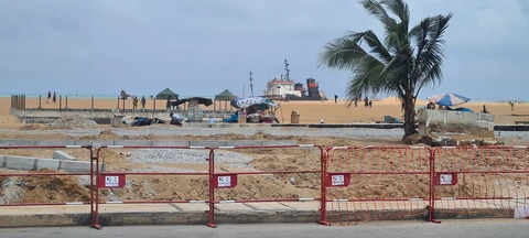 driving by the beach
