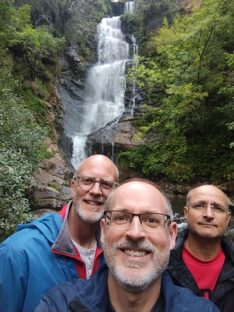 Waterfall visit with José on departure day