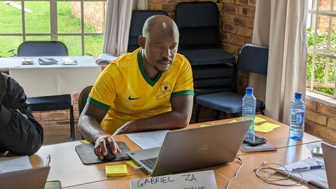 Student works on his first page