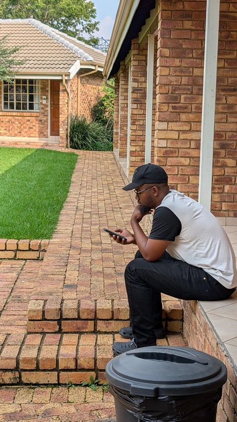 Checking phone during break time