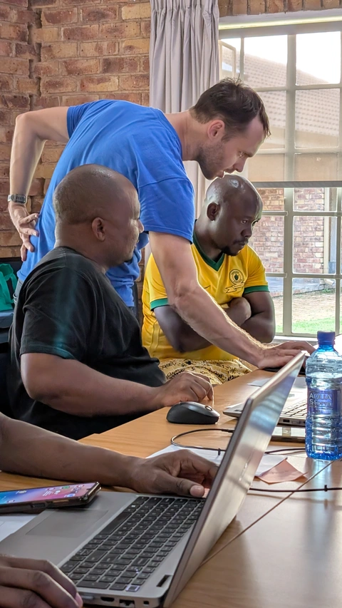 Roman helps the seSotho team