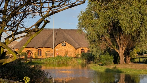 View of chapel over eMseni lake