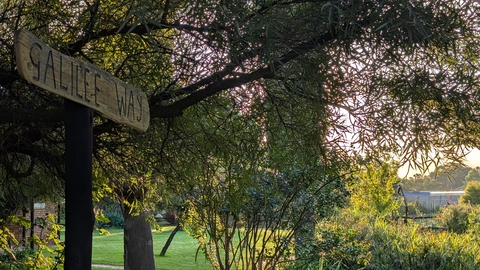 Galilee Way leading to our accommodation block
