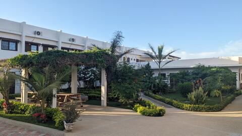 Courtyard and garden at SIL compound