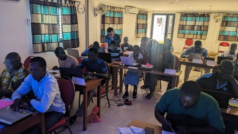 Teams at work Day 2, David Lowry (Karon consultant) helping