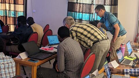 Dan helping the Pulaar team