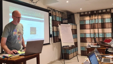 John teaching Image with text