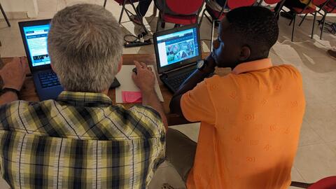 Dan working with the Jola-Fogny trainee