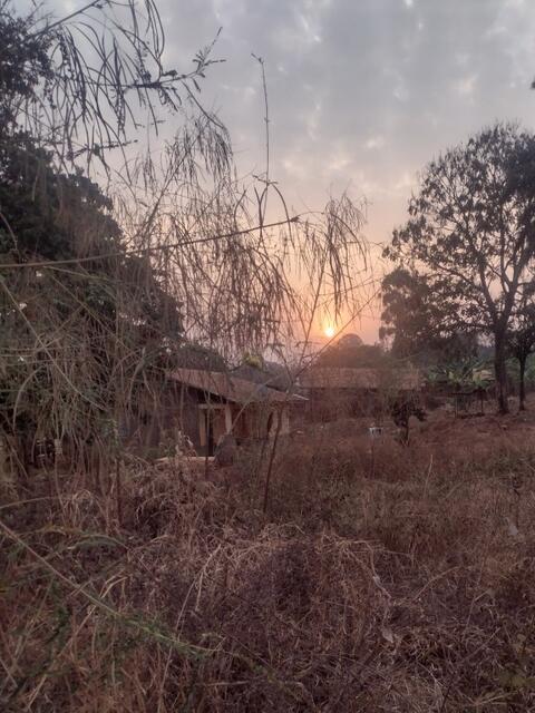 Sunset out the apartment window