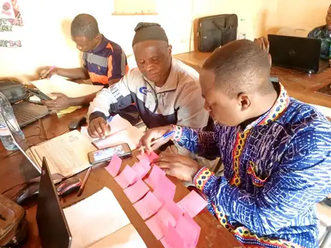 Participants organizing their content into categories