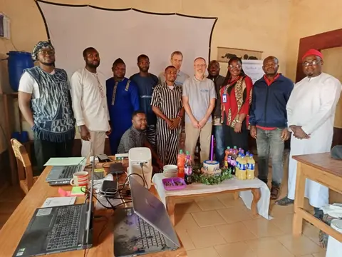 Participants and trainers at celebration