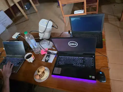 One for All - one table for meals, computer, projector and Matchbook