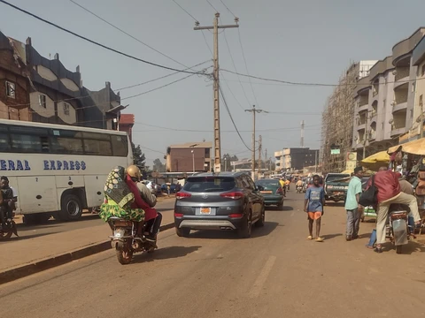 Visiting downtown Mbouda on the weekend