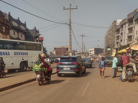 Visiting downtown Mbouda on the weekend
