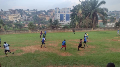Checking out a post-workshop football match