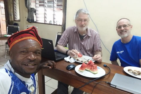 Taking a lunchtime selfie