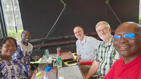 Celebrating after the end of the workshop