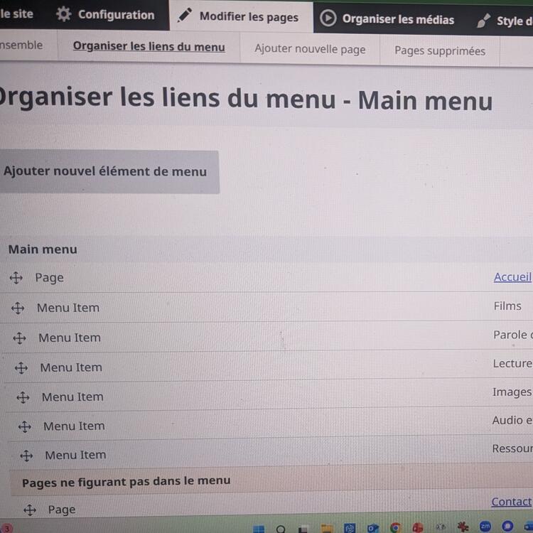Wildfire menu screen